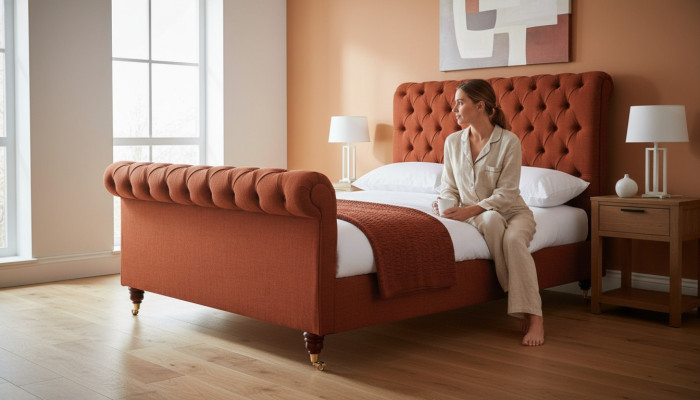Chesterfield lit rouge chic Chesterfield lit double meuble designer