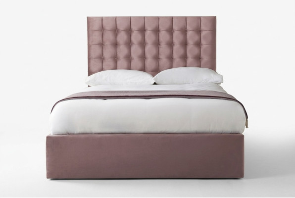 Lit double Chesterfield rose de designer Lit de chambre à coucher de designer