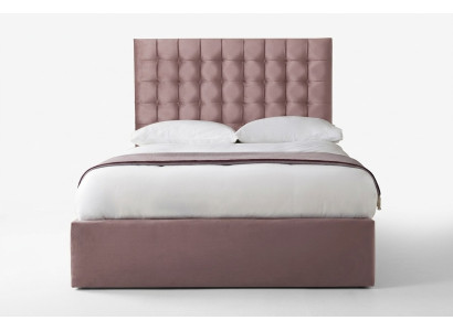 Lit double Chesterfield rose de designer Lit de chambre à coucher de designer