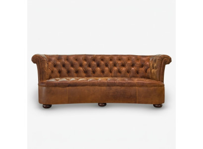 Chesterfield Canapé en cuir Design Luxueux Canapé Classique 3 Places nouveau