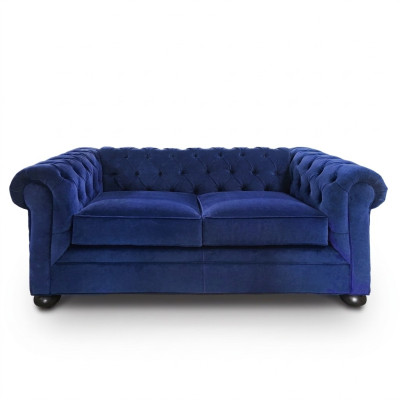 Canapé Chesterfield de luxe en cuir pour siège rembourré Ensemble de sièges 2+1 Canapés nouveau