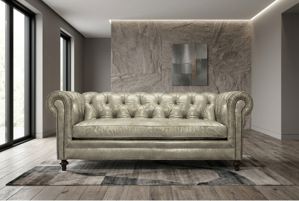 Canapé de luxe Chesterfield en cuir, ensemble de sièges rembourrés, nouveau canapé 3-2-1 places