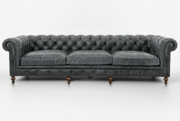 Chesterfield Ensemble de canapé canapé 3 places Canapé Cuir Upholstery 3 places Canapé en cuir