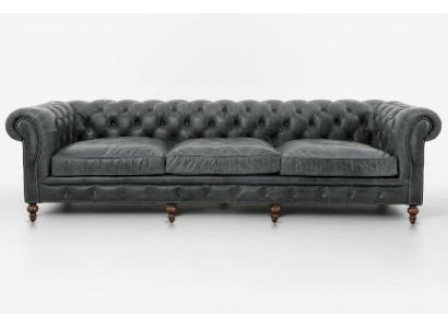 Chesterfield Ensemble de canapé canapé 3 places Canapé Cuir Upholstery 3 places Canapé en cuir