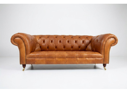 Canapé Chesterfield en velours à trois places. Design Canapés Rembourrés Canapés Velours 220cm.