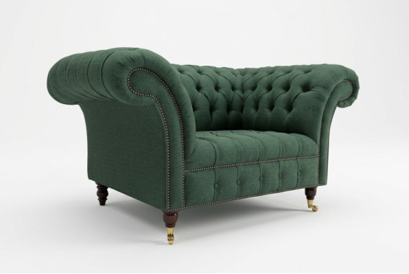 Canapé rembourré en tissu Chesterfield ensemble de canapés 1,5 places et trois places.