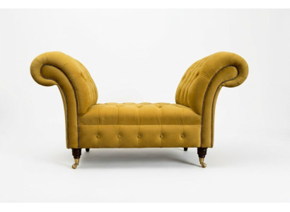 Canapé Chesterfield 1,5 places en tissu Designer Canapés Ensembles Banc Siège