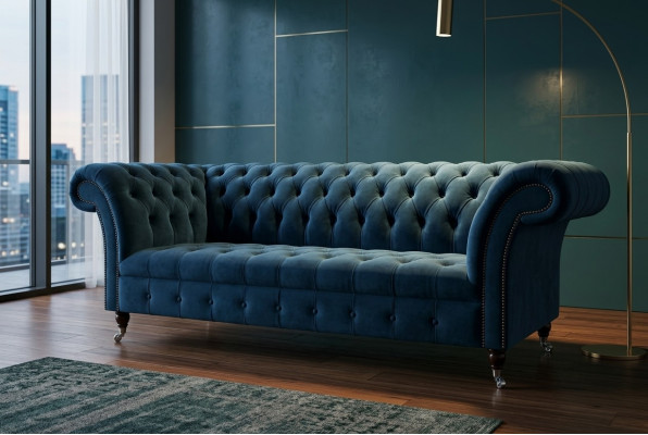 grand canapé chesterfield sofa canapé rembourré designer canapés velours textile cuir neuf