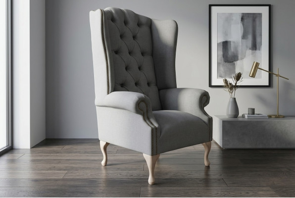 Fauteuil Chesterfield Wingback Sofa Siège rembourré Fauteuil Salon Relax Club