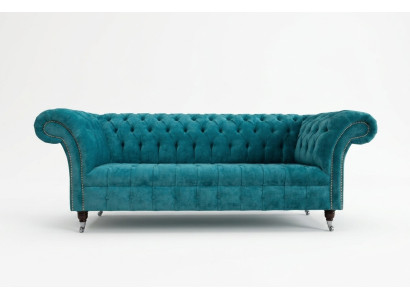 Chesterfield Original Sofa Canapé Tissu Canapés Canapés Tissu Rembourrage Nouveau