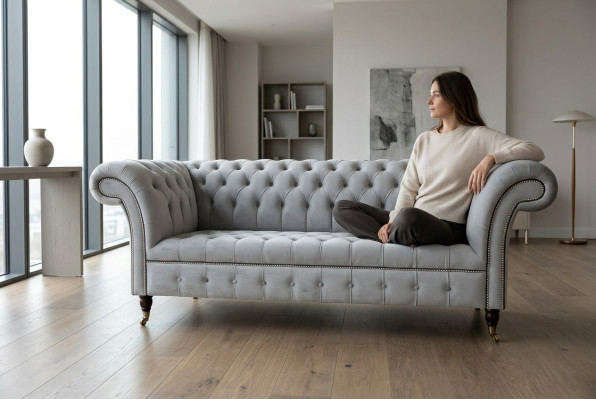 Canapé Chesterfield Ensemble 3+2 places en velours Velor Suite Design Sets