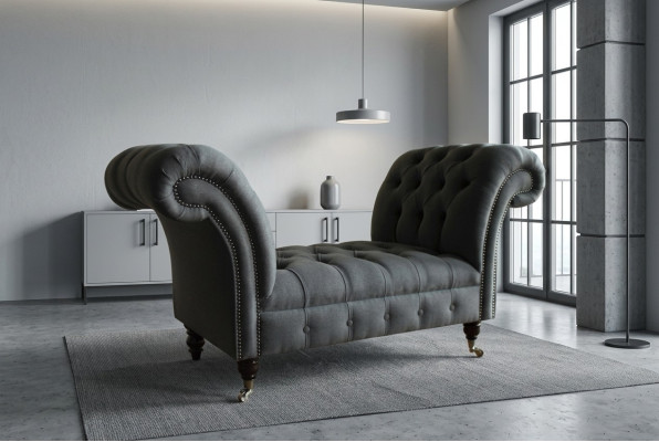 Canapé Chesterfield 1,5 places, canapé designer rembourré, ensemble de canapés, banc, siège