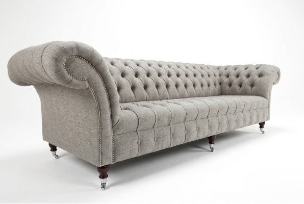 Tissu de canapé en textile Chesterfield grand canapé xxl canapés places 265cm Revêtement