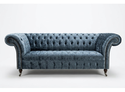 Salon Canapé Chesterfield Design Textile Canapés Trois Places Gris