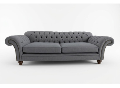 Canapé moderne Chesterfield Canapé 4 places Canapés Velours Cuir Design Gris