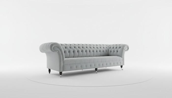 Tissu de canapé en textile Chesterfield grand canapé xxl canapés siège 265cm