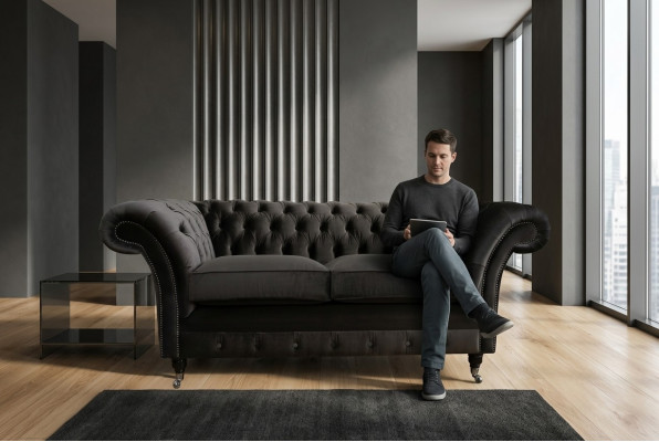 Canapé Chesterfield 2 places design capitonné canapés sofa NEUF deux places