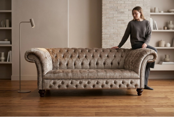 Design Trois Places Canapé Tissu Moderne Canapé Rembourré 3 Places Mobilier de Salon Gris