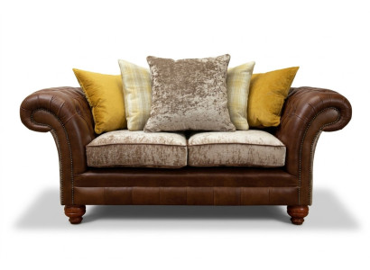 Chesterfield canapé 2 places canapé en cuir canapé rembourré siège garniture deux places neuf