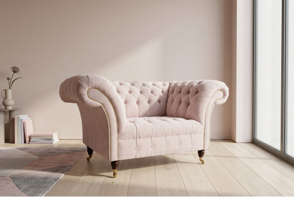 Fauteuil Chesterfield Canapé de télévision 1 place Sofa en tissu Neuf rembourrage textile