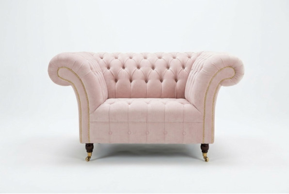 Fauteuil Chesterfield Canapé de télévision 1 place Sofa en tissu Neuf rembourrage textile