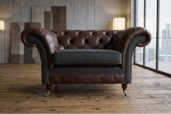 Canapé Chesterfield Sofa Polster garniture 1,5 places canapés classique fauteuil une place