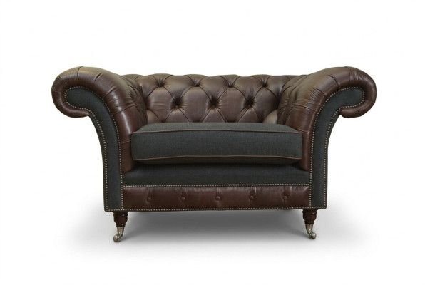 Canapé Chesterfield Sofa Polster garniture 1,5 places canapés classique fauteuil une place