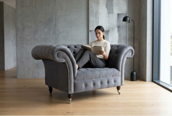 Canapé Chesterfield Sofa Polster Ensemble 1,5 places Sofas Classique monocoque