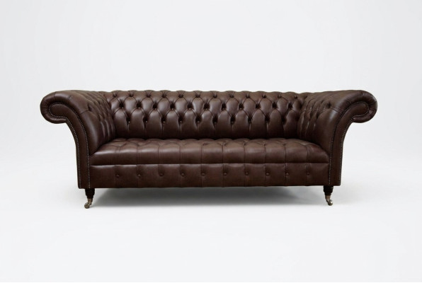 Canapé Chesterfield marron Canapé de luxe Canapé tapissé de designer