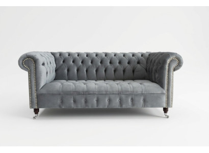 Canapé Chesterfield 3 places, canapé design, canapé en tissu, canapé trois places.