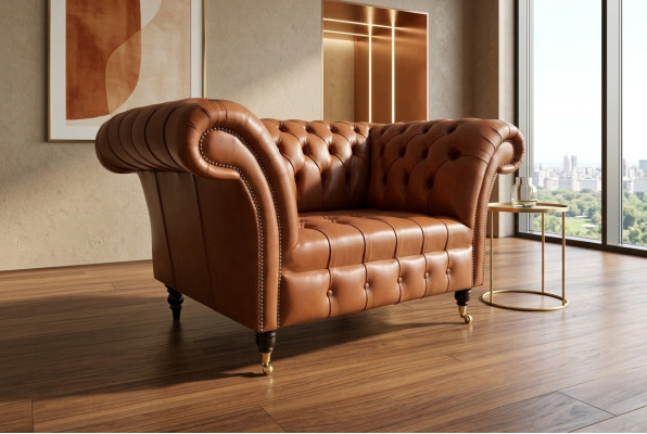 Chesterfield fauteuil canapé TV 1 place canapé en tissu rembourré neuf textile canapés
