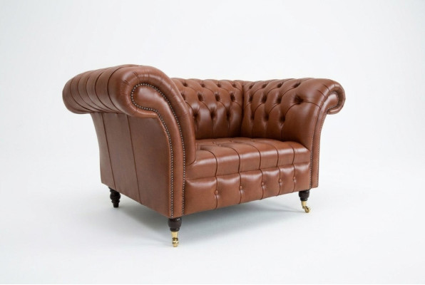 Chesterfield fauteuil canapé TV 1 place canapé en tissu rembourré neuf textile canapés