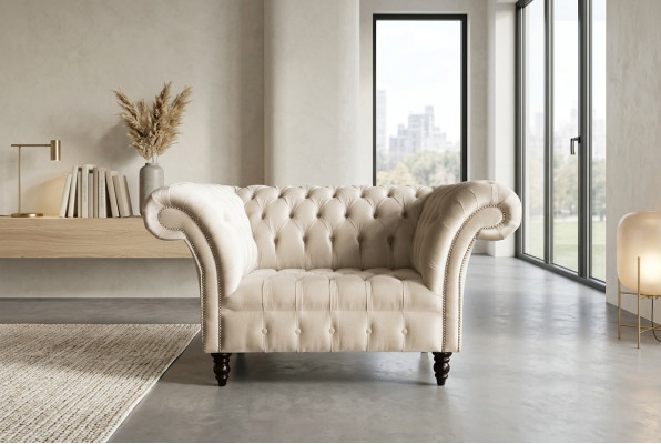 Canapé Chesterfield Sofa Tapisserie Ensemble 1,5 Places Canapés Classique Fauteuil