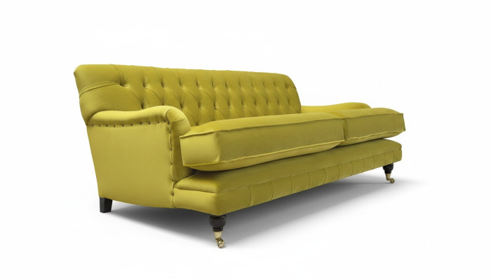 Canapé Chesterfield 3 places design canapé sofa en tissu trois places.