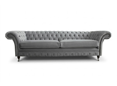 Chesterfield canapé 4 places en tissu moderne Canapé en cuir Chesterfield Textile