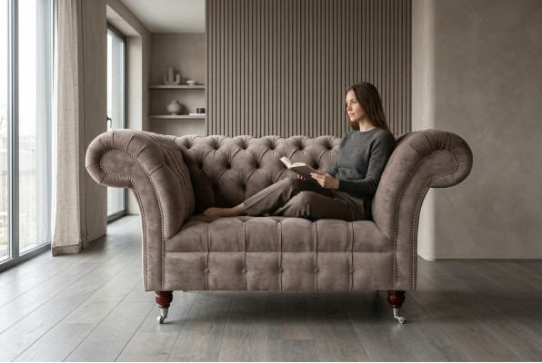 Fauteuil Chesterfield Télévision Canapé 1 Place Tissu Neuf Textiles Canapés