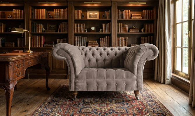 Fauteuil Chesterfield Télévision Canapé 1 Place Tissu Neuf Textiles Canapés