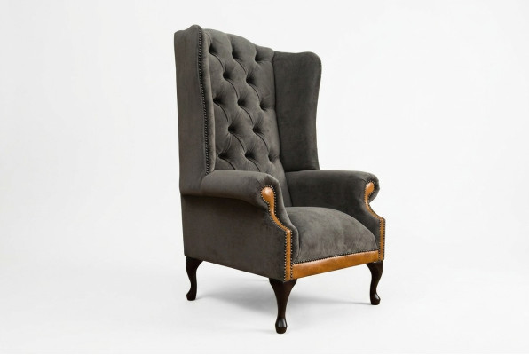 Fauteuil en velours Chesterfield, canapé, design de luxe, canapé confortable, relax, télé, neuf.