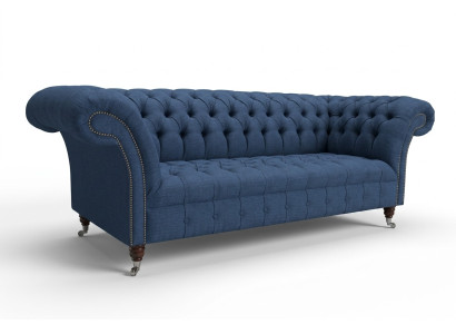 Chesterfield Canapé Couch Textile Tissu Coussin Canapés Sofas Sofa Rembourrage Velours 3 Places