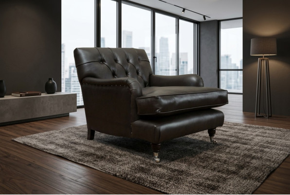 Fauteuil design Chesterfield Sofa Canapé Luxe Tissu Canapés 1 place #299