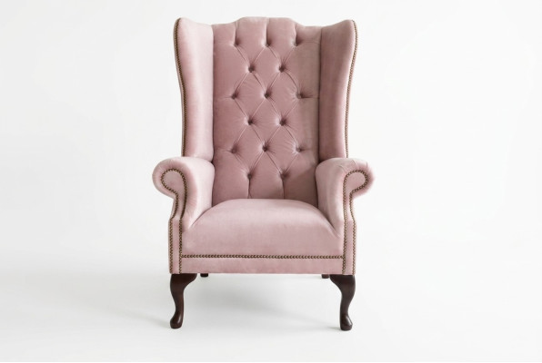 Fauteuil Chesterfield Wingback canapé relax rembourré en velours, cuir, tissu, neuf.