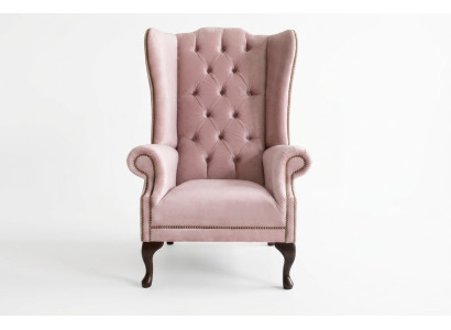 Fauteuil Chesterfield Wingback canapé relax rembourré en velours, cuir, tissu, neuf.