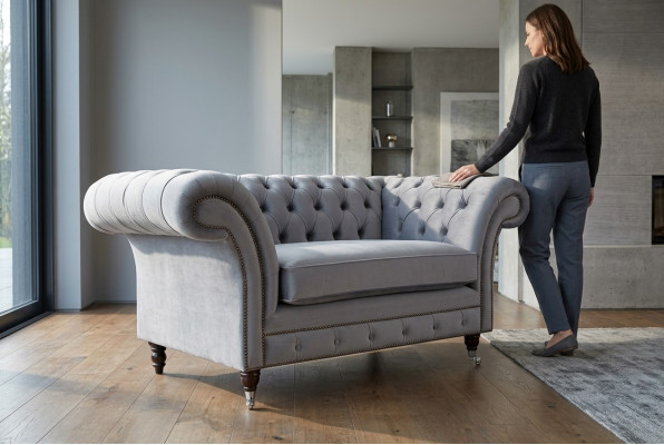 Canapé Chesterfield Sofa Garniture Rembourrée 1,5 Places Canapés Classique Fauteuil Une Place