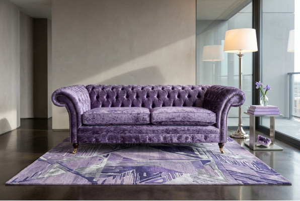 Purple Chesterfield Trois places Chesterfield Luxe Canapé 3 places