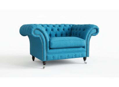 Canapé bleu sofa coussins Chesterfield sièges tissu textile cuir canapés neufs