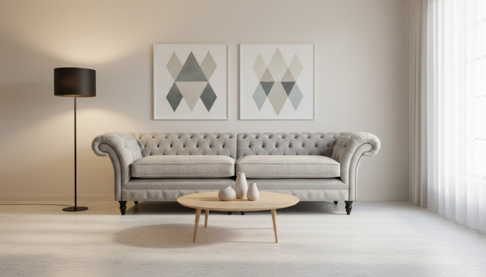 Haute qualité Chesterfield Tapisserie Canapé Textile Canapé pas cher canapés en microfibre neufs