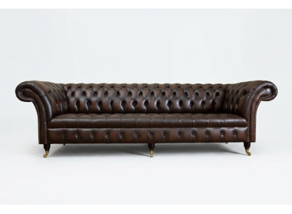 Classique Chesterfield Canapé en Cuir de Luxe Design de Sofa 4 Places neuf