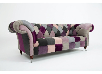 Conception canapé tissu canapé club luxueux 3 places en tissu rembourré