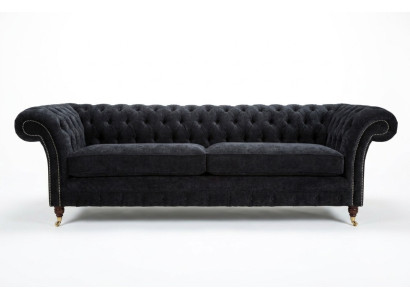 Canapé Chesterfield de haute qualité Rembourrage Canapé quatre places Tissu tissé XXL