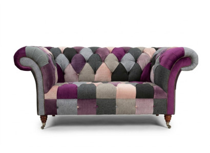 Chesterfield canapé 2 places canapé textile rembourrage design canapés colorés